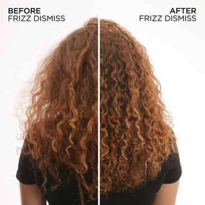 Before and after use REDKEN Frizz Dismiss Rebel Tame Heat Protective Leave-in Cream