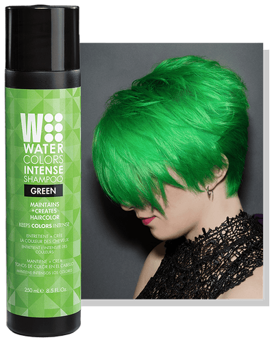 After using WATERCOLORS Intense Green Shampoo